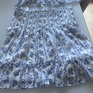 AQUA 2-PIECE SUMMER SKIRT AND SLEEVELESS TOP